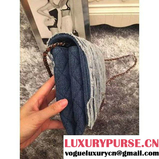 Chanel Medium Fringed Denim Flap Bag  (LZ-051403 )
