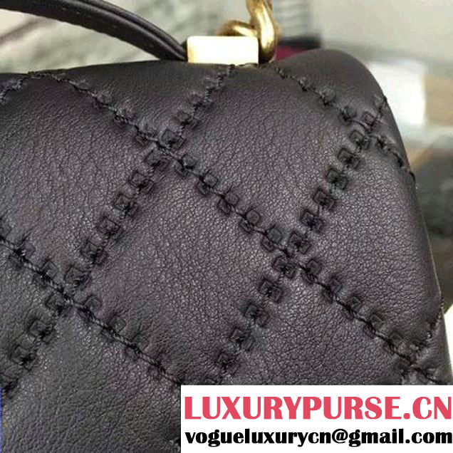 Chanel Black Calfskin Easy Carry Medium Bag SS2015 (2A058-051401 )