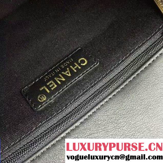 Chanel Black Calfskin Easy Carry Medium Bag SS2015 (2A058-051401 )