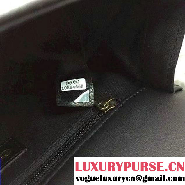 Chanel Black Calfskin Easy Carry Medium Bag SS2015 (2A058-051401 )