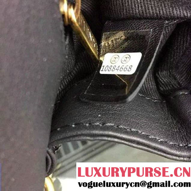 Chanel Black Calfskin Easy Carry  Bag Black SS2015 (2A058-051402 )