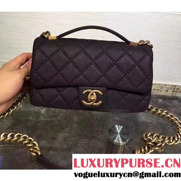 Chanel Black Lambskin Easy Carry Bag SS2015 (2a136-051437 )