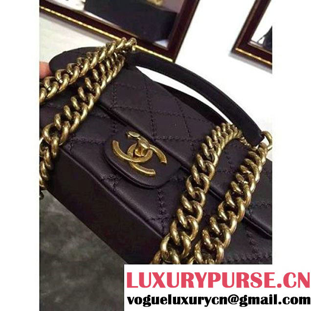 Chanel Black Lambskin Easy Carry Bag SS2015 (2a136-051437 )