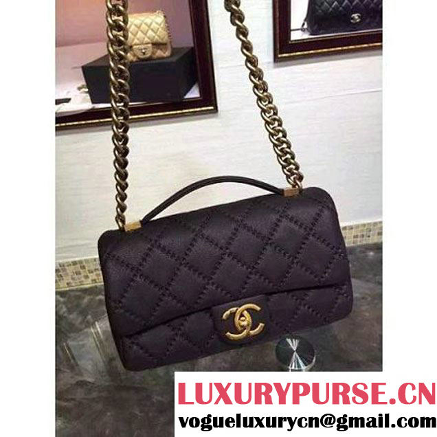 Chanel Black Lambskin Easy Carry Bag SS2015 (2a136-051437 )
