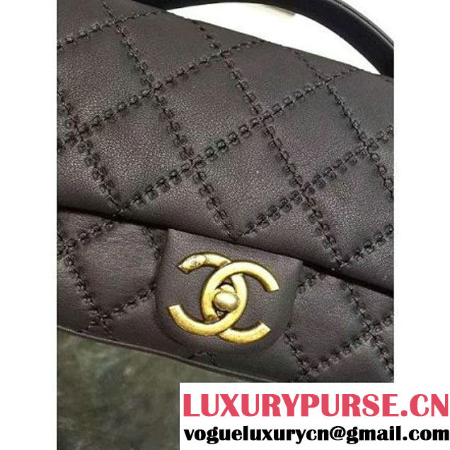 Chanel Black Lambskin Easy Carry Bag SS2015 (2a136-051437 )