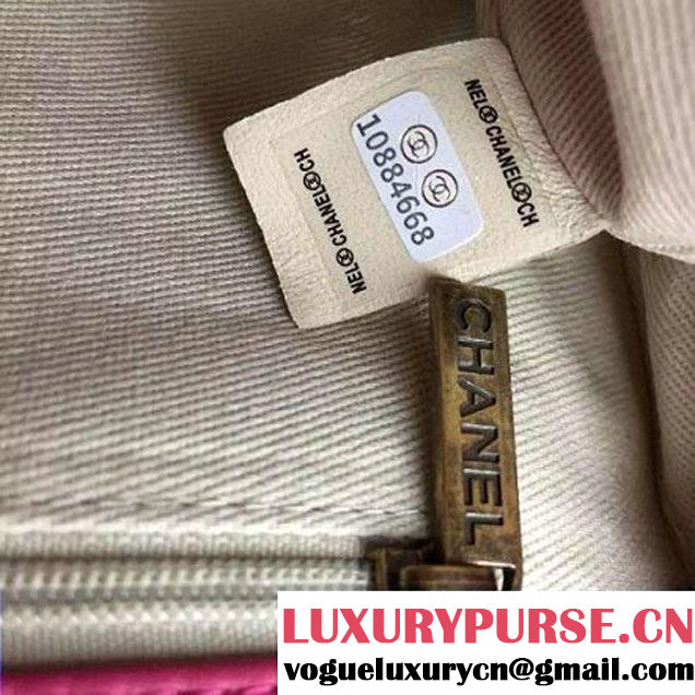 Chanel Rose Calfskin Easy Carry  Bag  SS2015 (2a058-051436 )