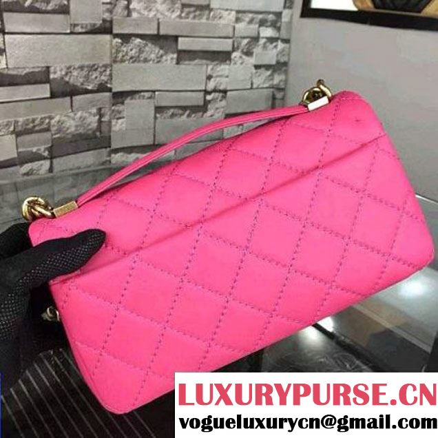 Chanel Rose Calfskin Easy Carry  Bag  SS2015 (2a058-051436 )