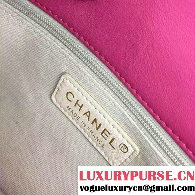 Chanel Rose Calfskin Easy Carry  Bag  SS2015 (2a058-051436 )