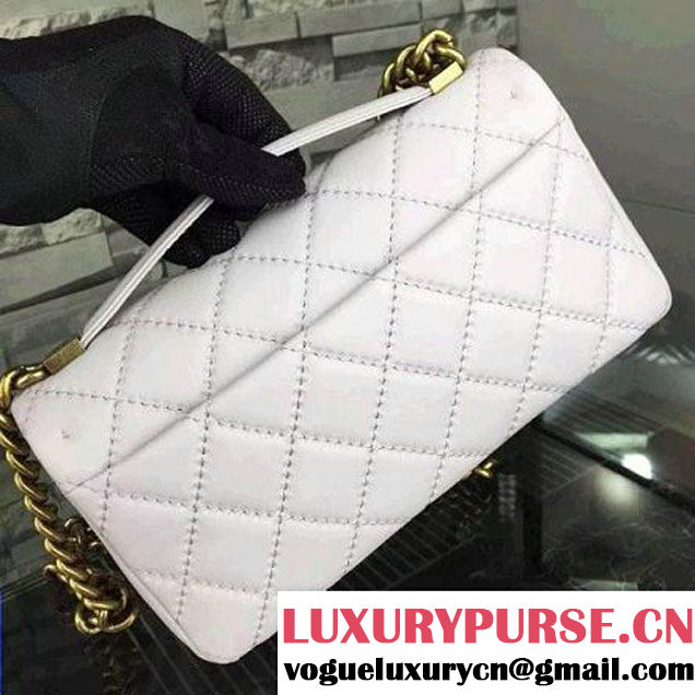 Chanel White Calfskin Easy Carry  Bag SS2015 (2a058-051435 )