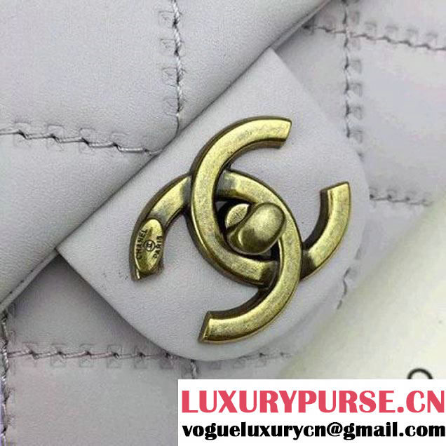 Chanel White Calfskin Easy Carry  Bag SS2015 (2a058-051435 )