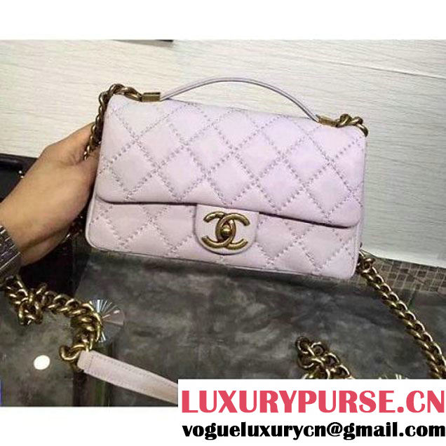 Chanel Lilac Lambskin Easy Carry Bag SS2015 (2a136-051445 )