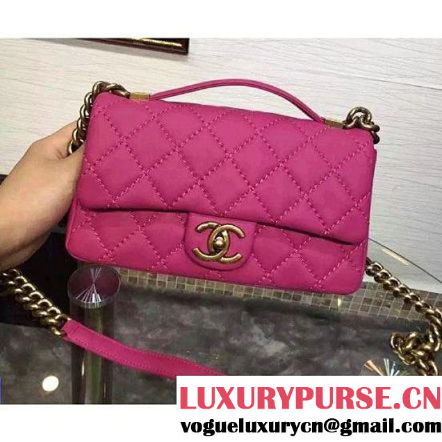 Chanel Rose Lambskin Easy Carry Bag SS2015 (2a136-051449 )