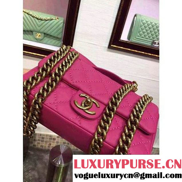 Chanel Rose Lambskin Easy Carry Bag SS2015 (2a136-051449 )