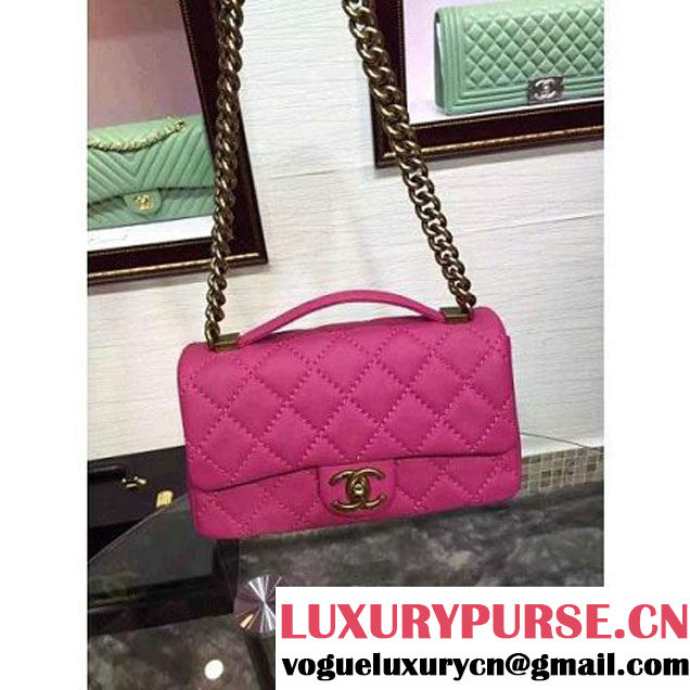 Chanel Rose Lambskin Easy Carry Bag SS2015 (2a136-051449 )