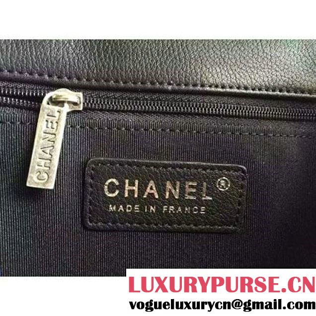Chanel Calfskin Messenger Bag In Black SS2015 (2A020-05280 )