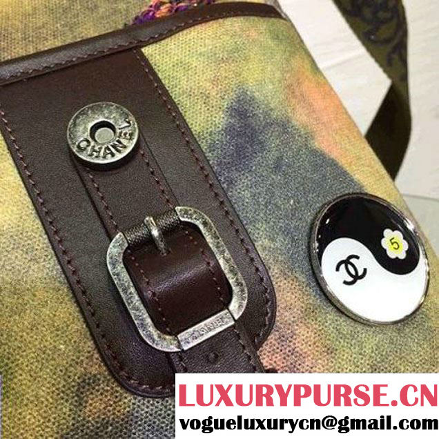 Chanel Washed Fabric Message Bag With an Embroidered CC Signature (LZ-053171 )