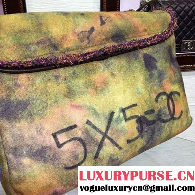 Chanel Washed Fabric Message Bag With an Embroidered CC Signature (LZ-053171 )