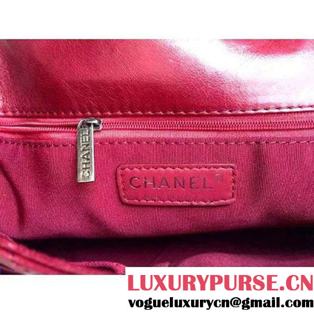 Chanel Burgundy Wax Calfskin Flap Bag (1a086-060609 )