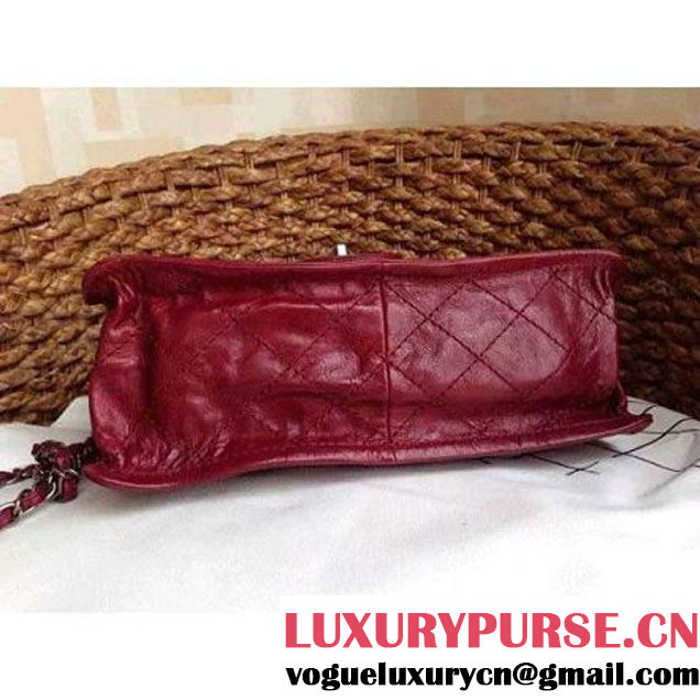 Chanel Burgundy Wax Calfskin Flap Bag (1a086-060609 )