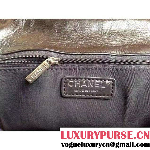 Chanel Black Wax Calfskin Flap Bag (1a086-060610 )