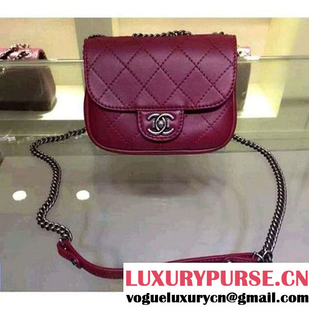 Chanel Small Messenger Bag PRE-SS 2015 in Burgundy (2A143-060901 )