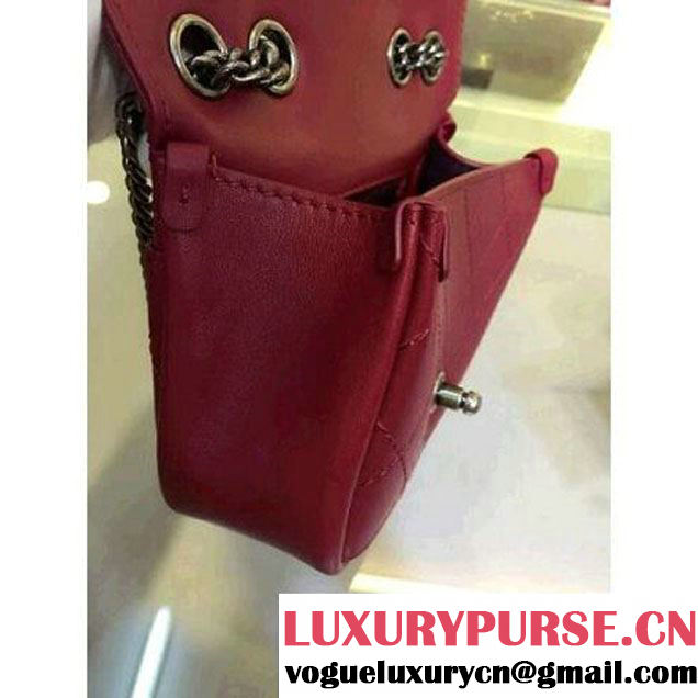 Chanel Small Messenger Bag PRE-SS 2015 in Burgundy (2A143-060901 )