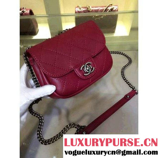 Chanel Small Messenger Bag PRE-SS 2015 in Burgundy (2A143-060901 )
