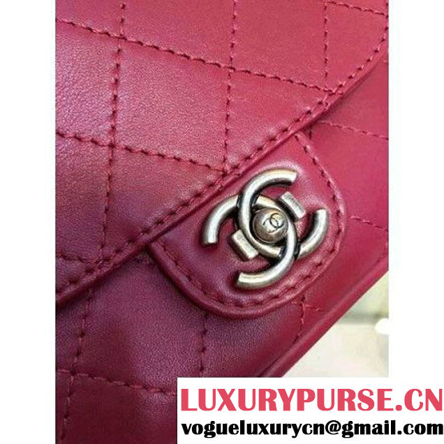Chanel Small Messenger Bag PRE-SS 2015 in Burgundy (2A143-060901 )