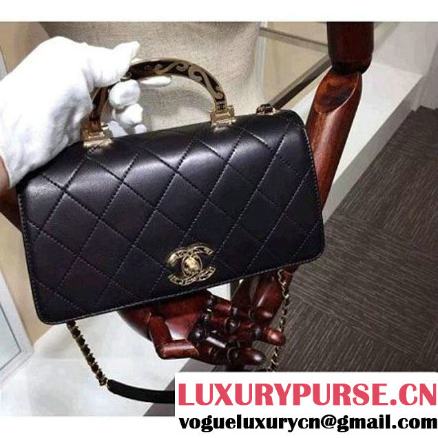 Chanel Lambskin Flap Bag in Black 2015 (2b019-062961 )