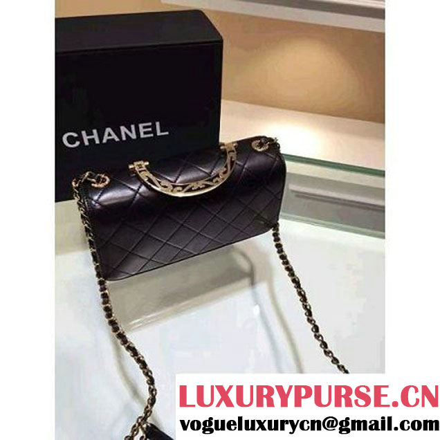Chanel Lambskin Flap Bag in Black 2015 (2b019-062961 )