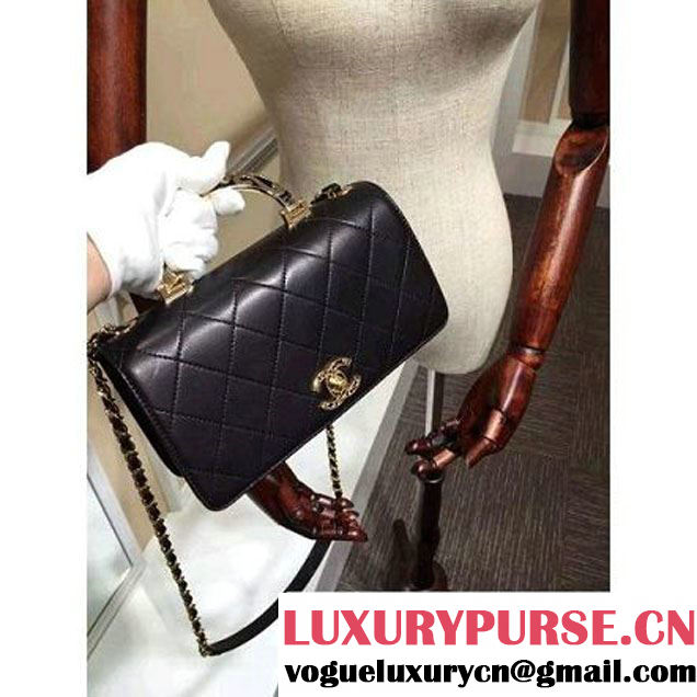 Chanel Lambskin Flap Bag in Black 2015 (2b019-062961 )
