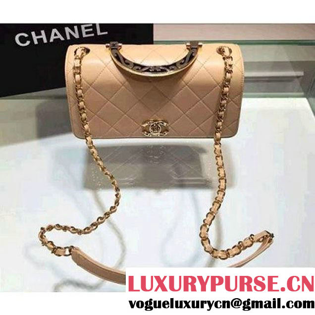 Chanel Lambskin Flap Bag in Apricot 2015 (2b019-062962 )