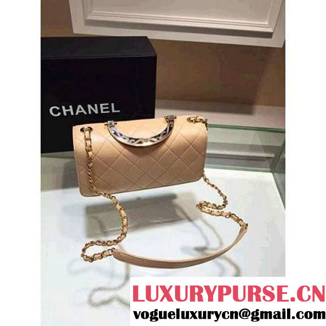 Chanel Lambskin Flap Bag in Apricot 2015 (2b019-062962 )