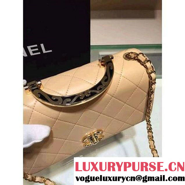 Chanel Lambskin Flap Bag in Apricot 2015 (2b019-062962 )