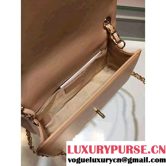 Chanel Lambskin Flap Bag in Apricot 2015 (2b019-062962 )