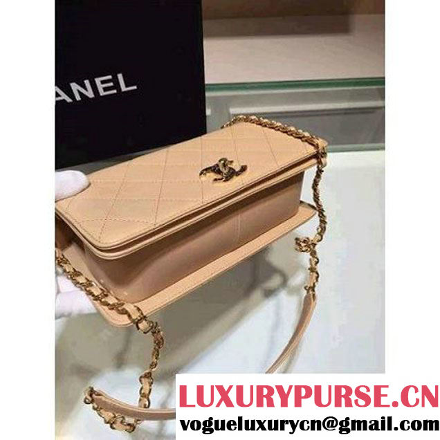 Chanel Lambskin Flap Bag in Apricot 2015 (2b019-062962 )
