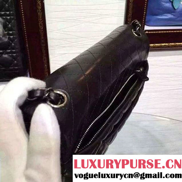 Chanel Lambskin Cluth Flap Bag in Black Fall 2015 (HDD-062814 )