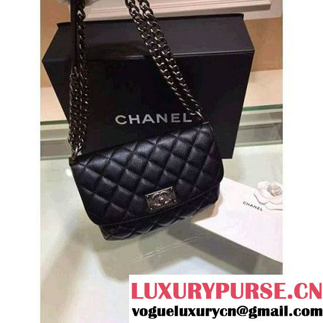 Chanel Caviar Calfskin Quilting Flap Bag Black (1A001-063001 )