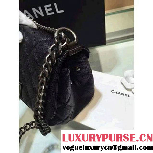 Chanel Caviar Calfskin Quilting Flap Bag Black (1A001-063001 )