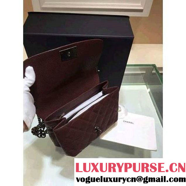 Chanel Caviar Calfskin Quilting Flap Bag Burgundy (1A001-063002 )