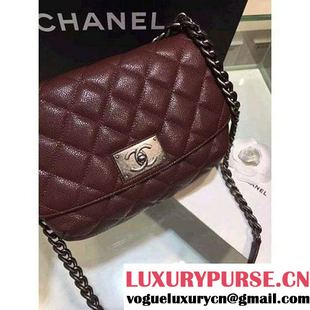 Chanel Caviar Calfskin Quilting Flap Bag Burgundy (1A001-063002 )