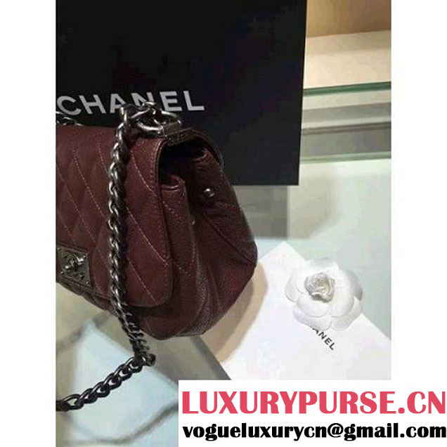 Chanel Caviar Calfskin Quilting Flap Bag Burgundy (1A001-063002 )