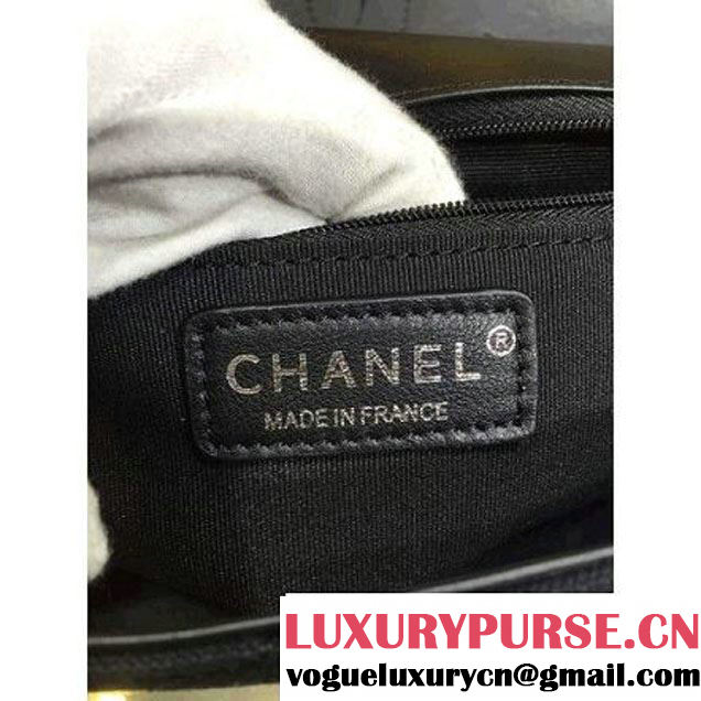 Chanel Fabric Flap Bag with Shoulder Strap in Black A92935 Paris-Salzburg 2014/15 (2a143-071601 )