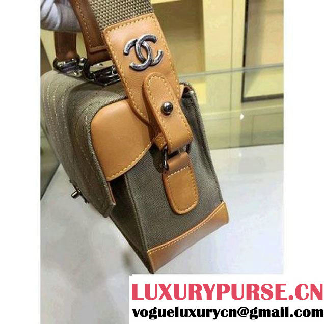 Chanel Fabric Flap Bag with Shoulder Strap in Grey A92935 Paris-Salzburg 2014/15 (2a143-071602 )