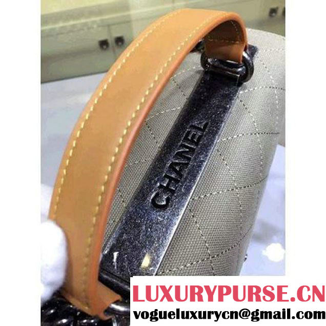 Chanel Fabric Flap Bag with Shoulder Strap in Grey A92935 Paris-Salzburg 2014/15 (2a143-071602 )