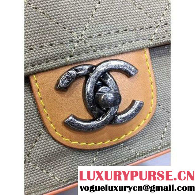 Chanel Small Fabric Flap Bag with Shoulder Strap in Grey A92934 Paris-Salzburg 2014/15 (2a143-071631 )