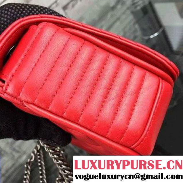 Chanel A92796 Red Lambskin Flap Bag  SS2015 (2A058-072801 )