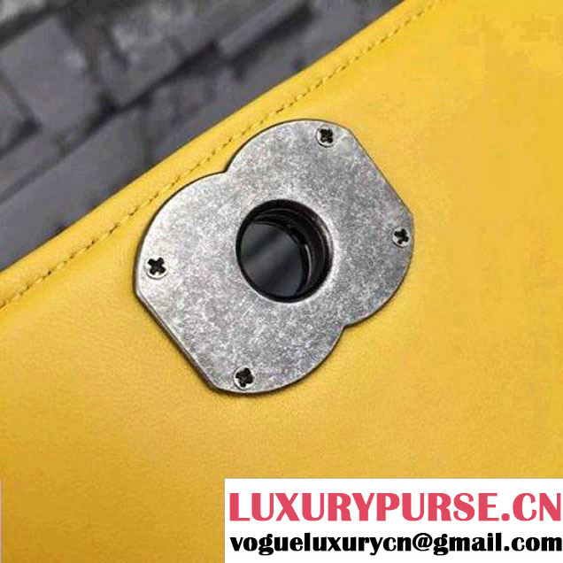 Chanel A92796  Yellow Lambskin Flap Bag  SS2015 (2A058-072802 )