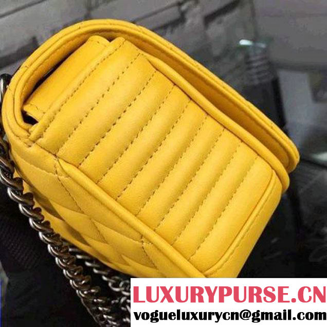 Chanel A92796  Yellow Lambskin Flap Bag  SS2015 (2A058-072802 )