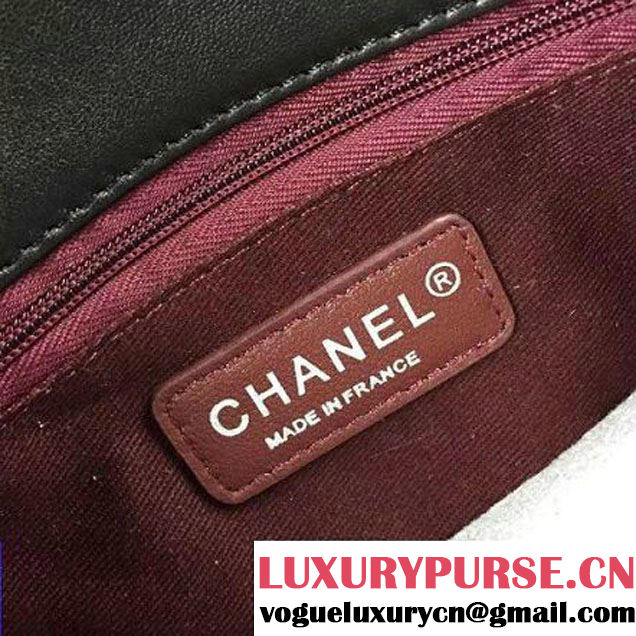Chanel A92796 Black Lambskin Flap Bag  SS2015 (2A058-072803 )
